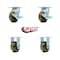 Service Caster 4 Inch High Temp Phenolic Caster Set with Roller Bearings 4 Brake 2 Swivel Lock SCC-30CS420-PHRHT-TLB-2-R420-2 - alternate 6